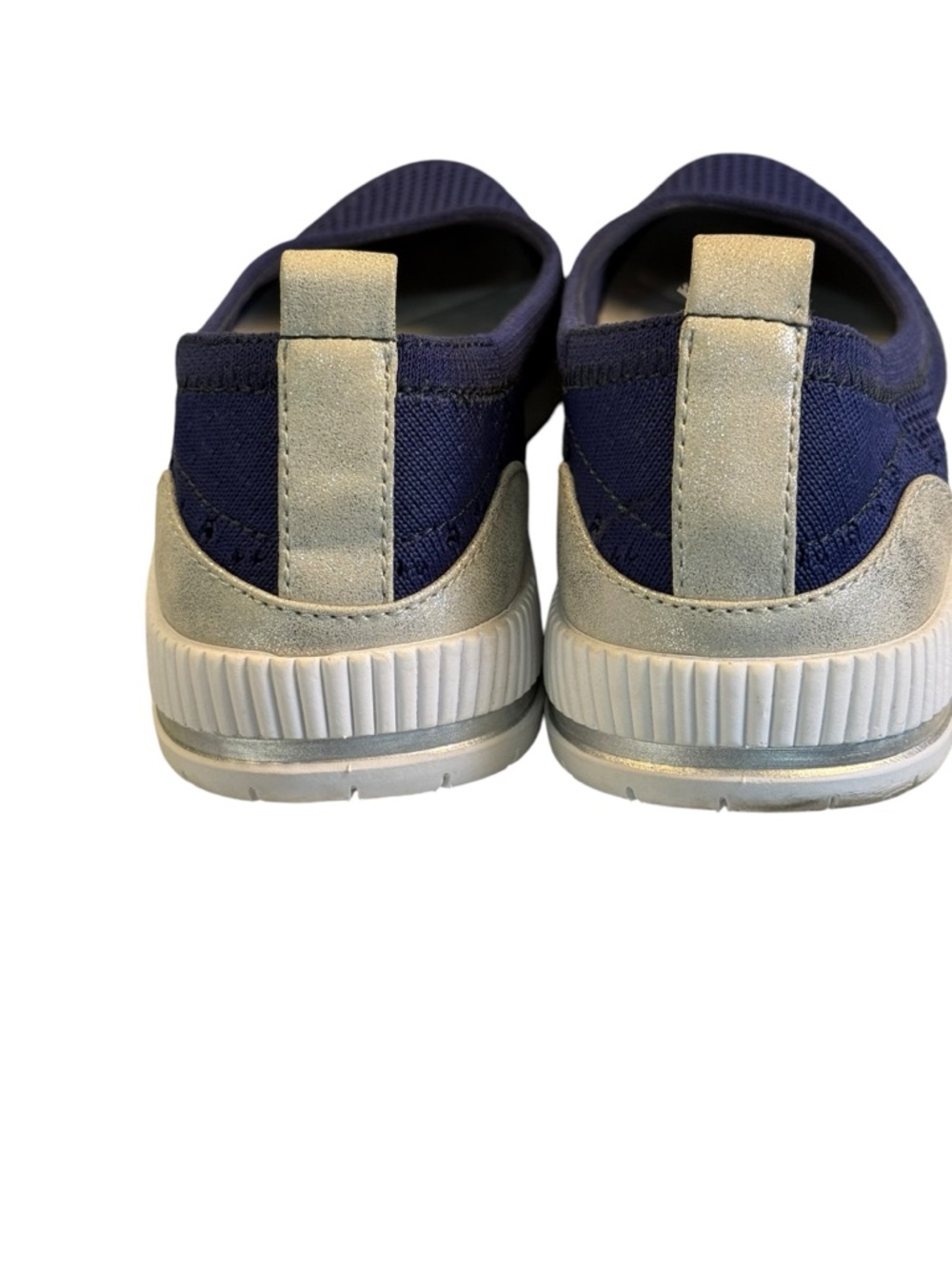 Easy Spirit Glitz Navy Knit Walking Slip On Sneaker Shoes Size  7 - Picture 9 of 11